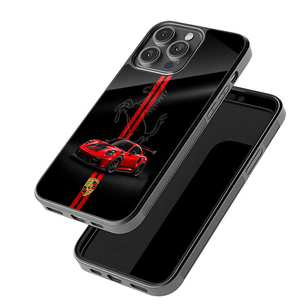 Redline Horse Glass Case