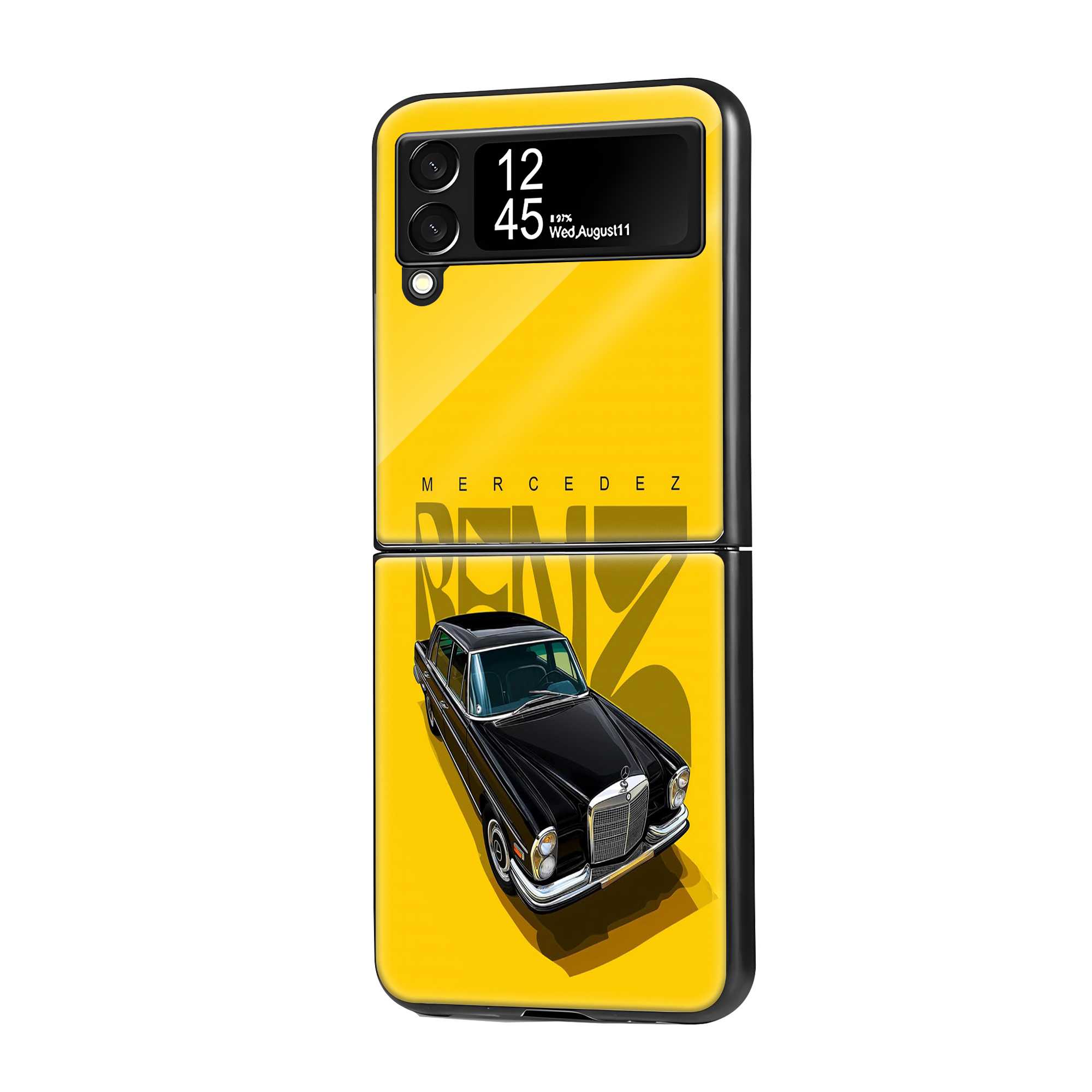 Retro Benz Samsung Z Flip Glass Case
