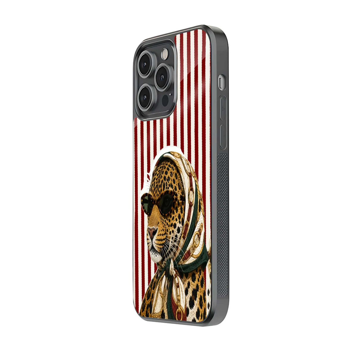 Retro Leopard Glass Case
