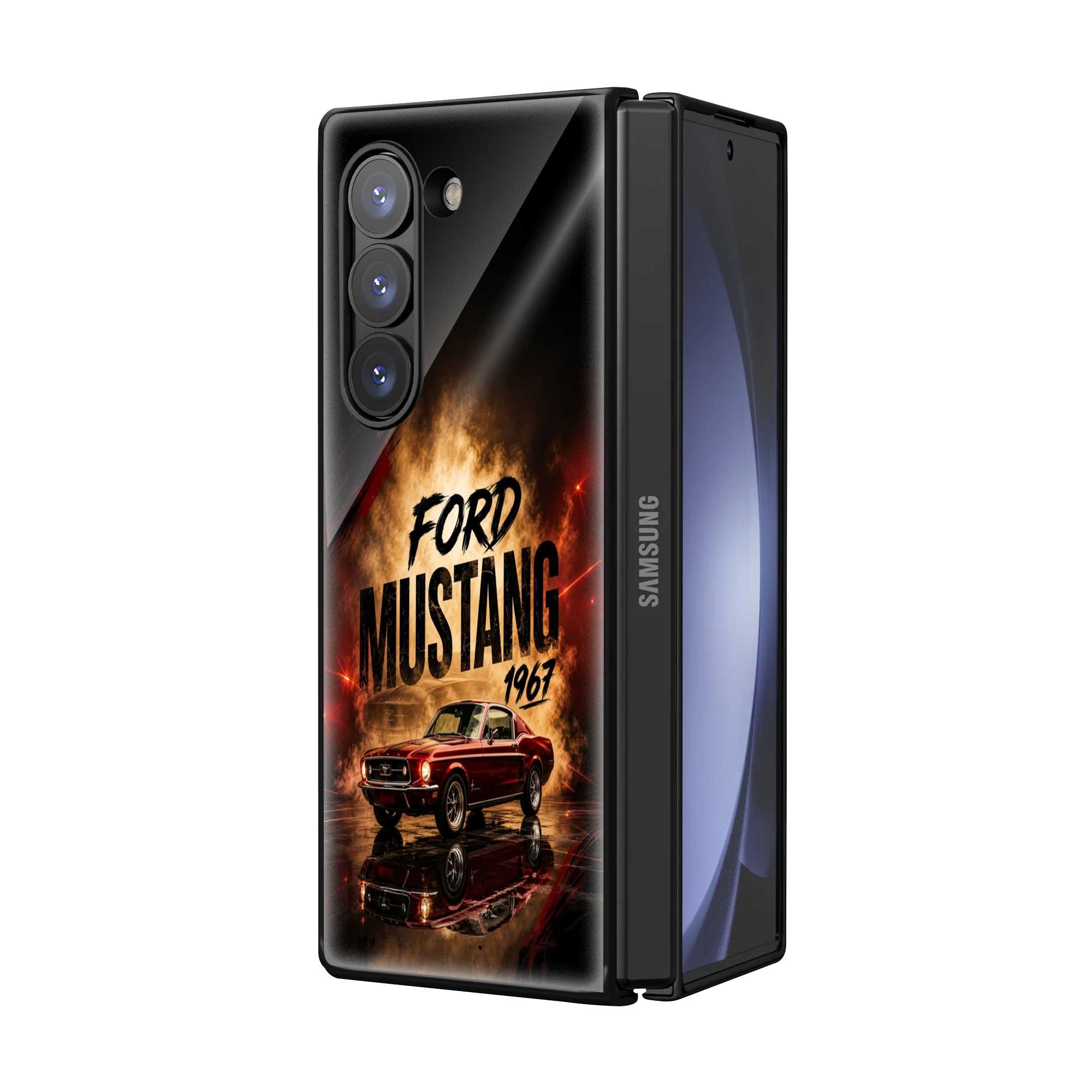 Retro Rumble Samsung Z Fold Glass Case Secondary image