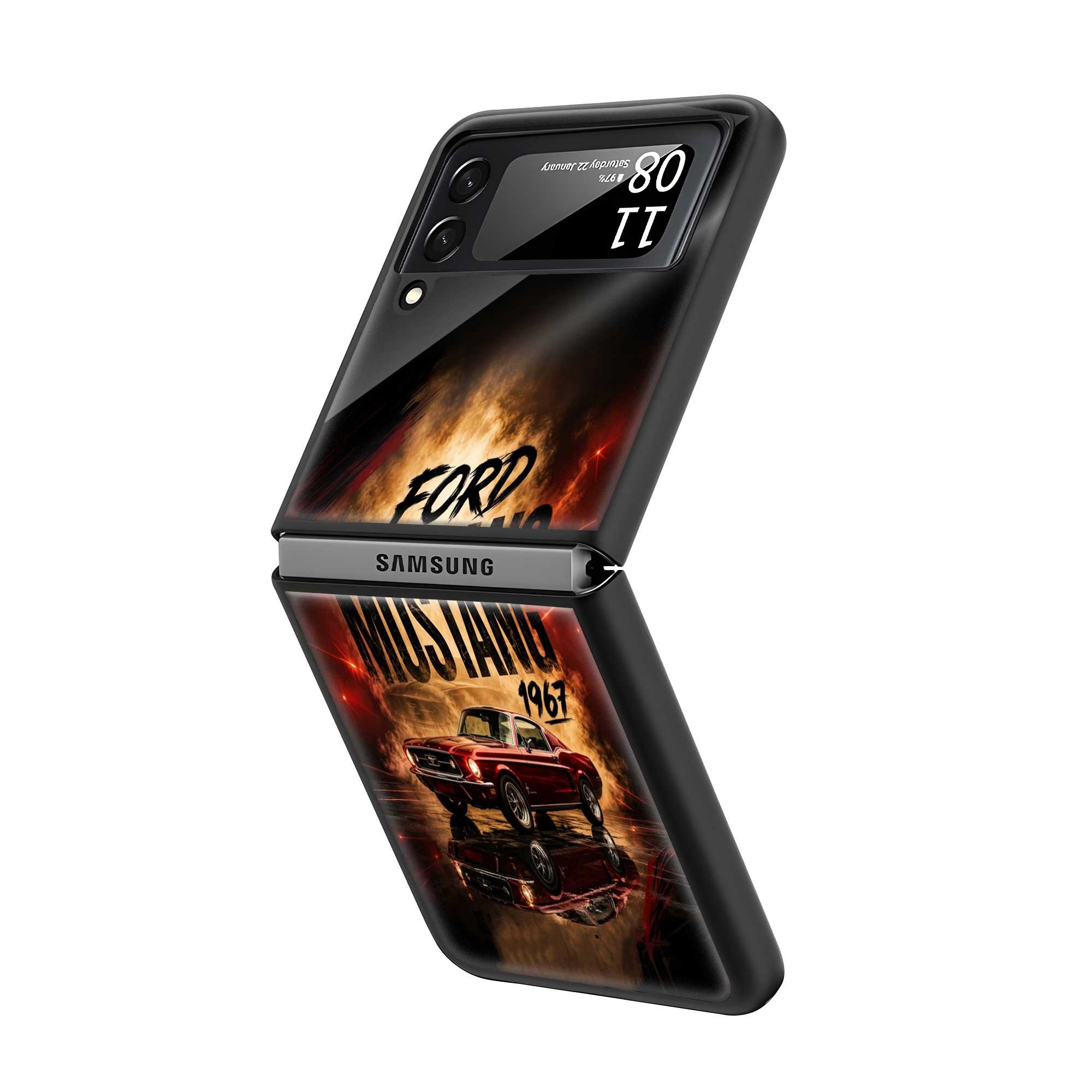 Retro Rumble Samsung Z Flip Glass Case Secondary image
