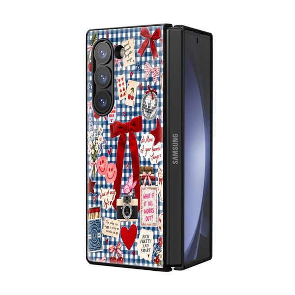 Retro Star Samsung Z Fold Glass Case