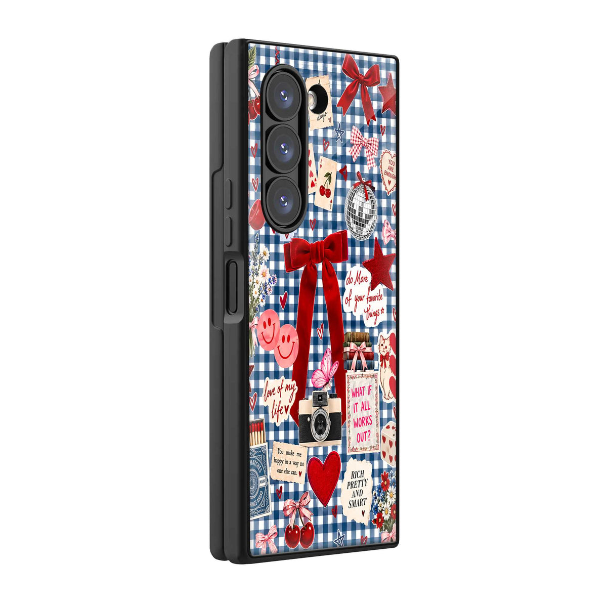 Retro Star Samsung Z Fold Glass Case