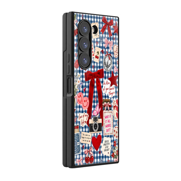 Retro Star Samsung Z Fold Glass Case