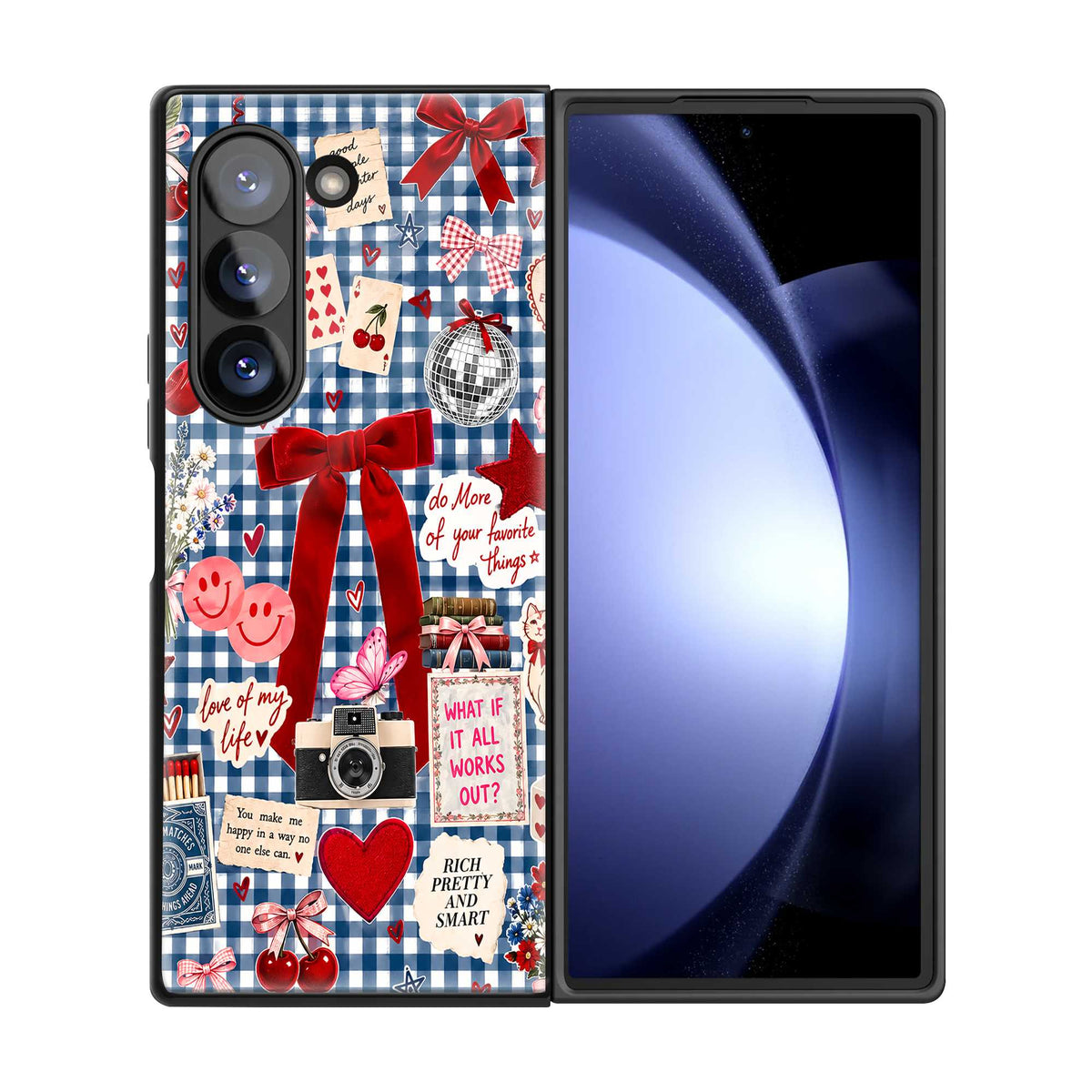 Retro Star Samsung Z Fold Glass Case