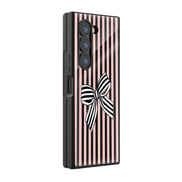 Ribbon Noir Samsung Z Fold Glass Case