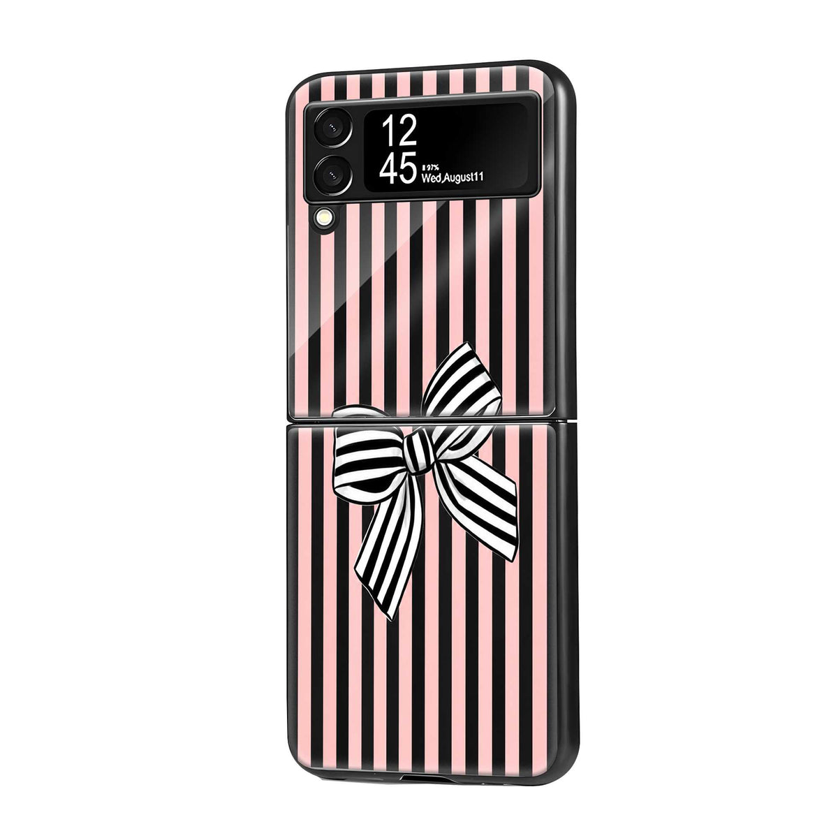 Ribbon Noir Samsung Z Flip Glass Case