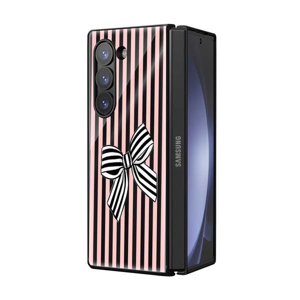 Ribbon Noir Samsung Z Fold Glass Case