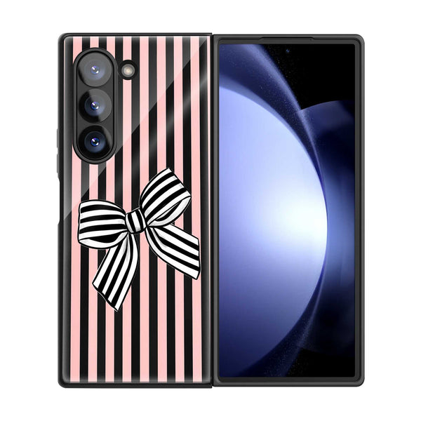 Ribbon Noir Samsung Z Fold Glass Case