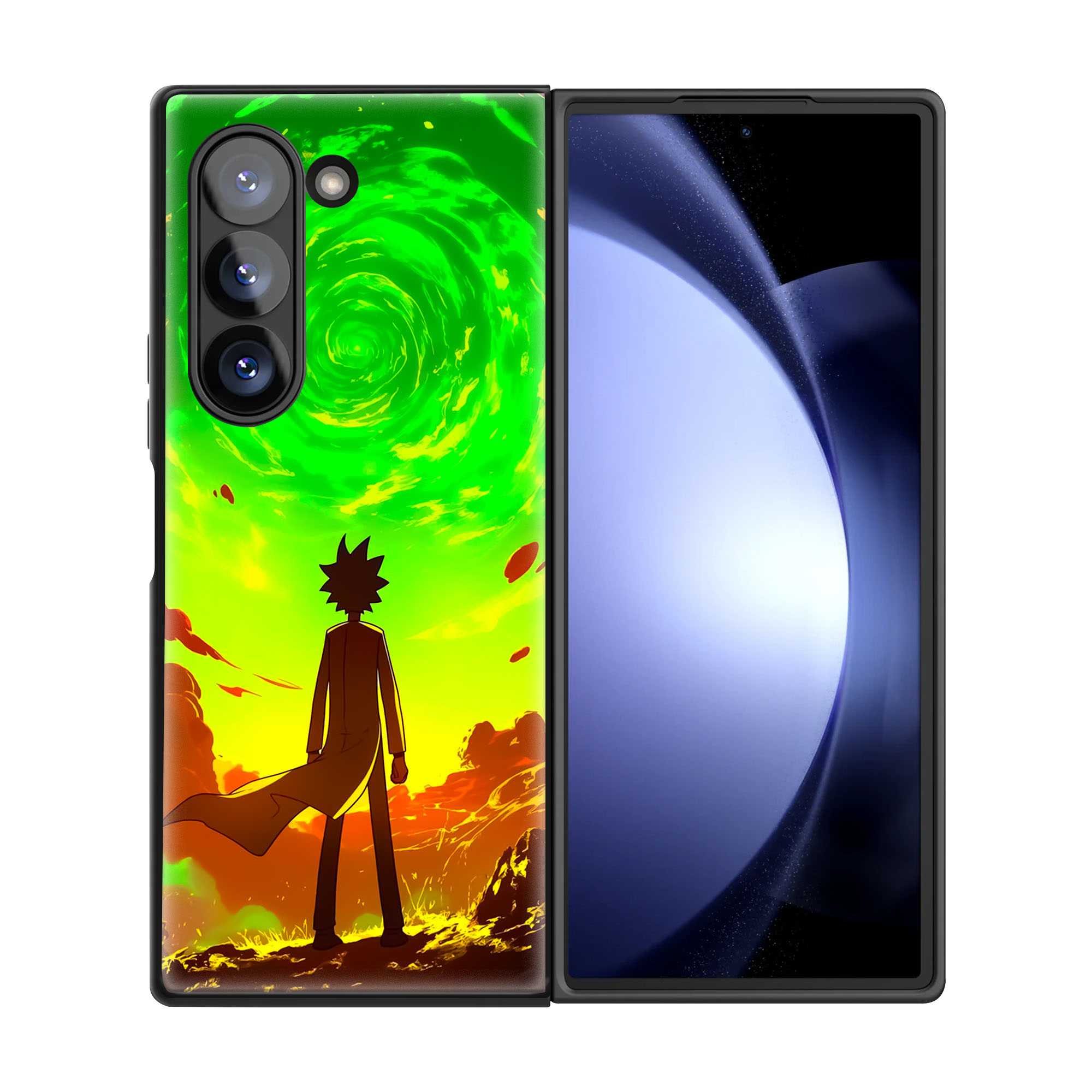 Rick and Morty Samsung Z Fold Glass Case