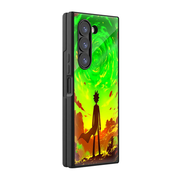 Rick and Morty Samsung Z Fold Glass Case