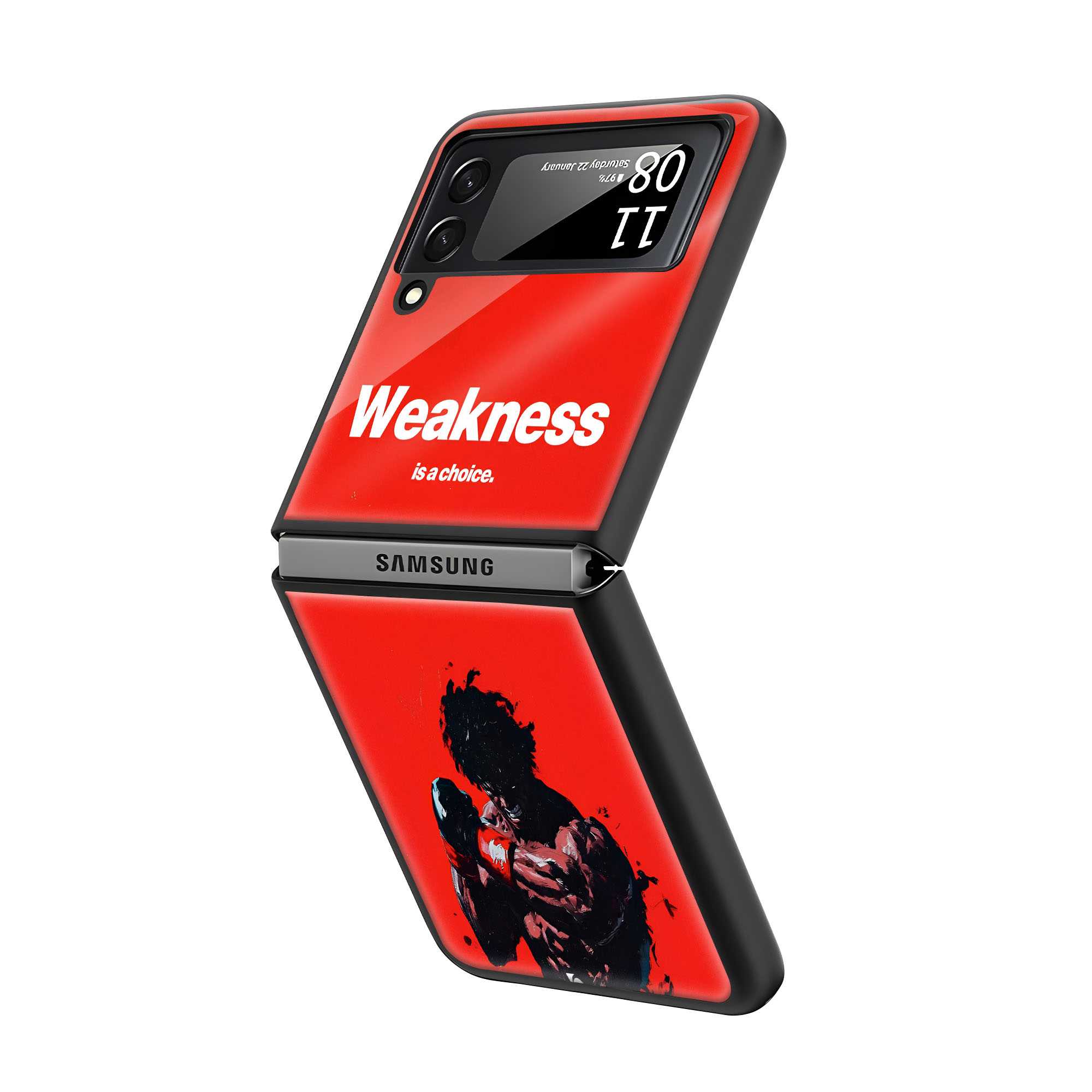 Rise Strong Samsung Z Flip Glass Case
