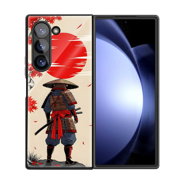 Rising Sun Samurai Samsung Z Fold Glass Case