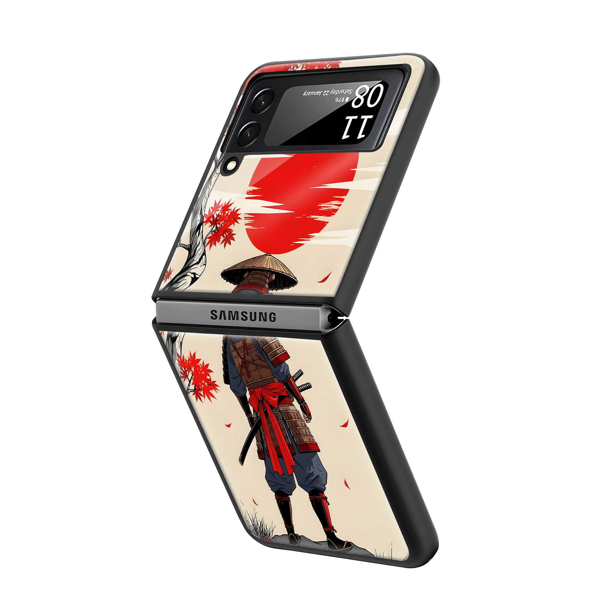 Rising Sun Samurai Samsung Z Flip Glass Case