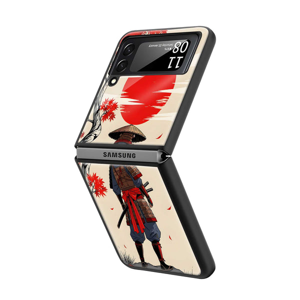 Rising Sun Samurai Samsung Z Flip Glass Case