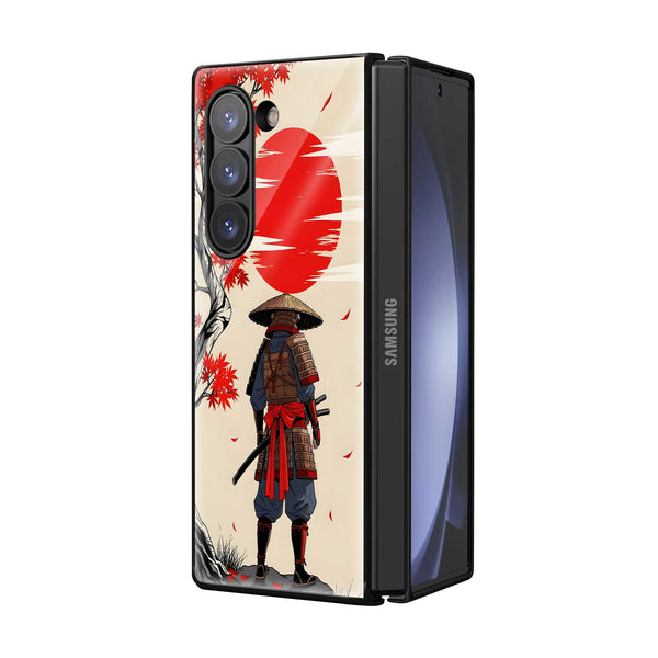 Rising Sun Samurai Samsung Z Fold Glass Case