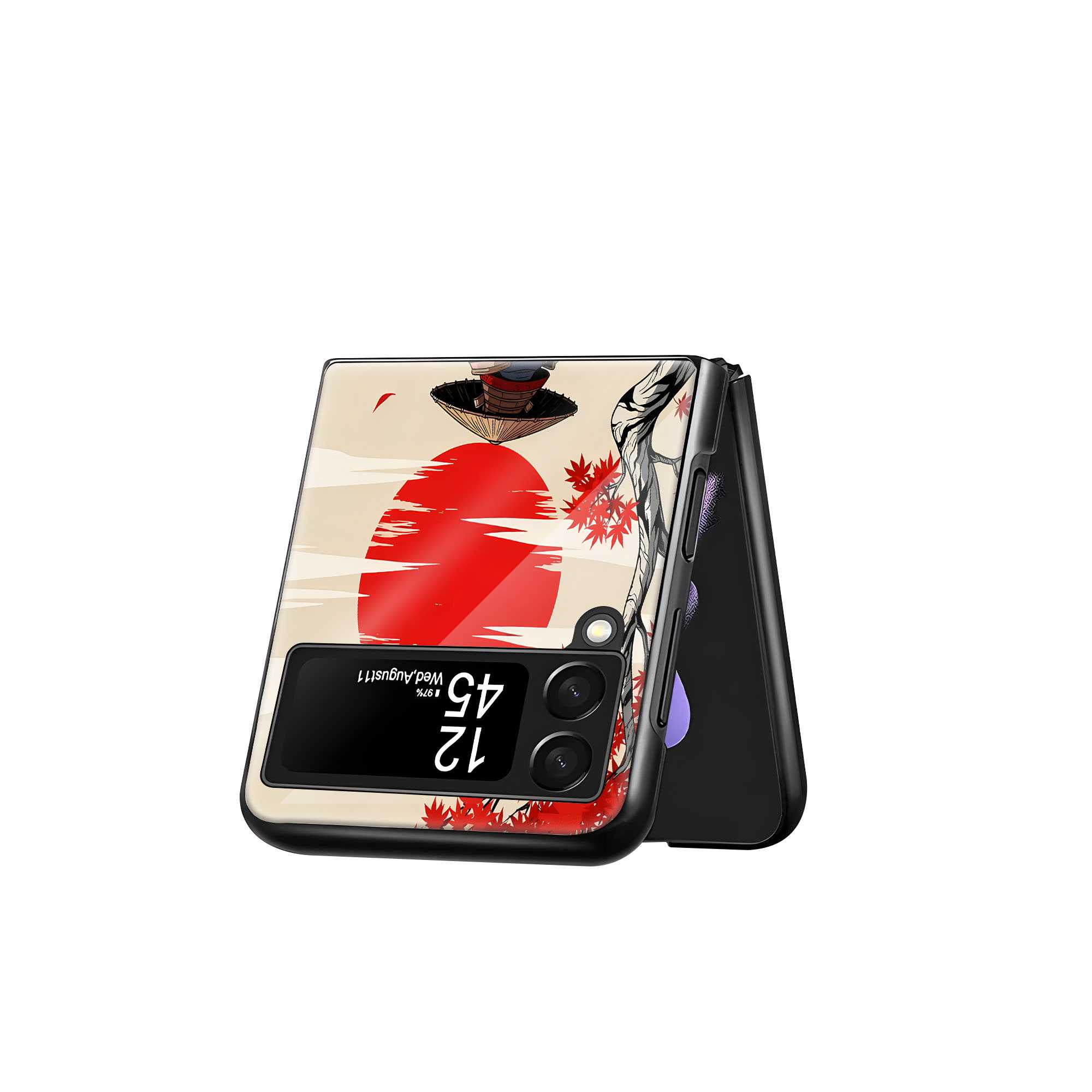 Rising Sun Samurai Samsung Z Flip Glass Case