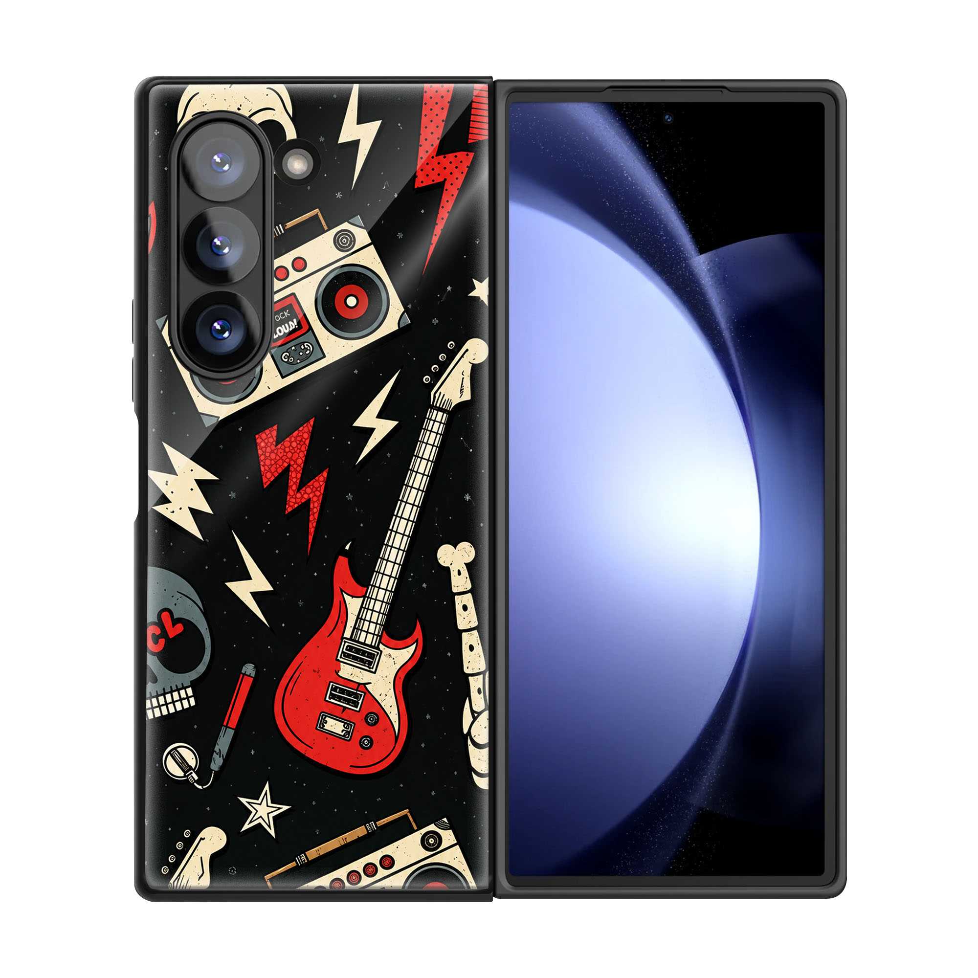 Rock And Roll Samsung Z Fold Glass Case