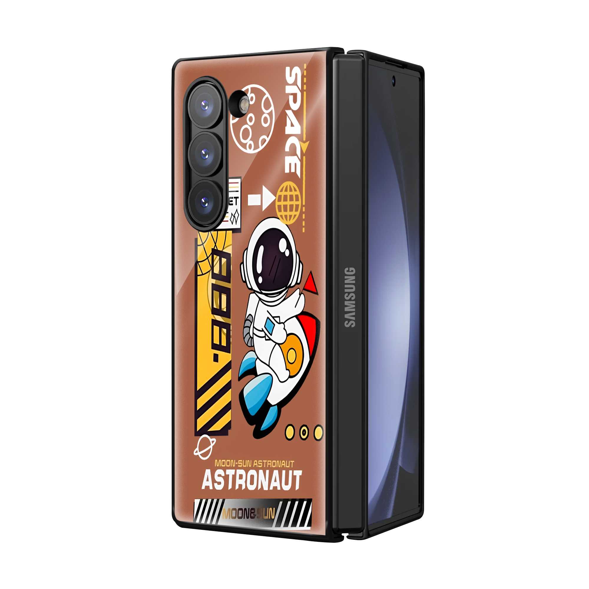 Rocket Rider Samsung Z Fold Glass Case