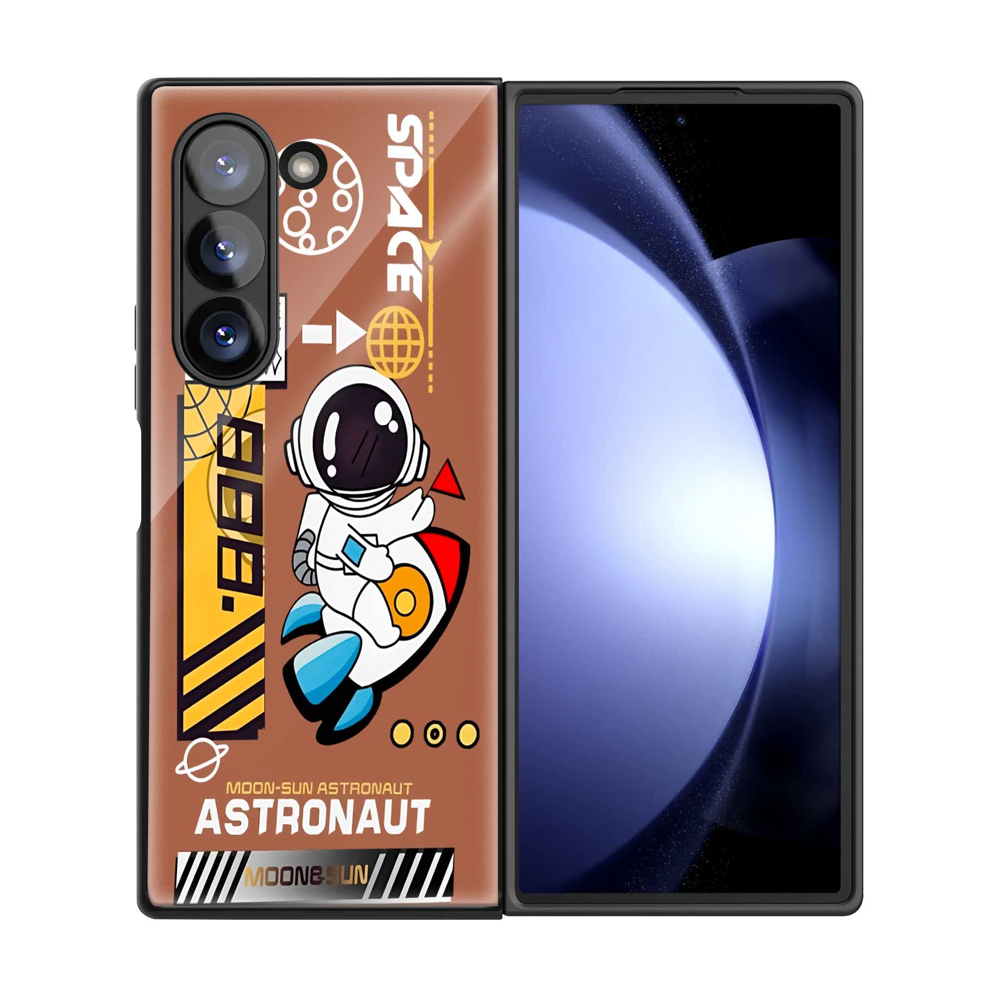 Rocket Rider Samsung Z Fold Glass Case