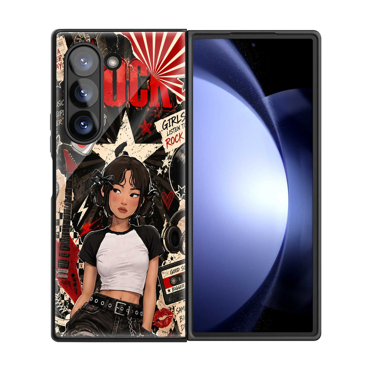 Rockstar Rebel Samsung Z Fold Glass Case