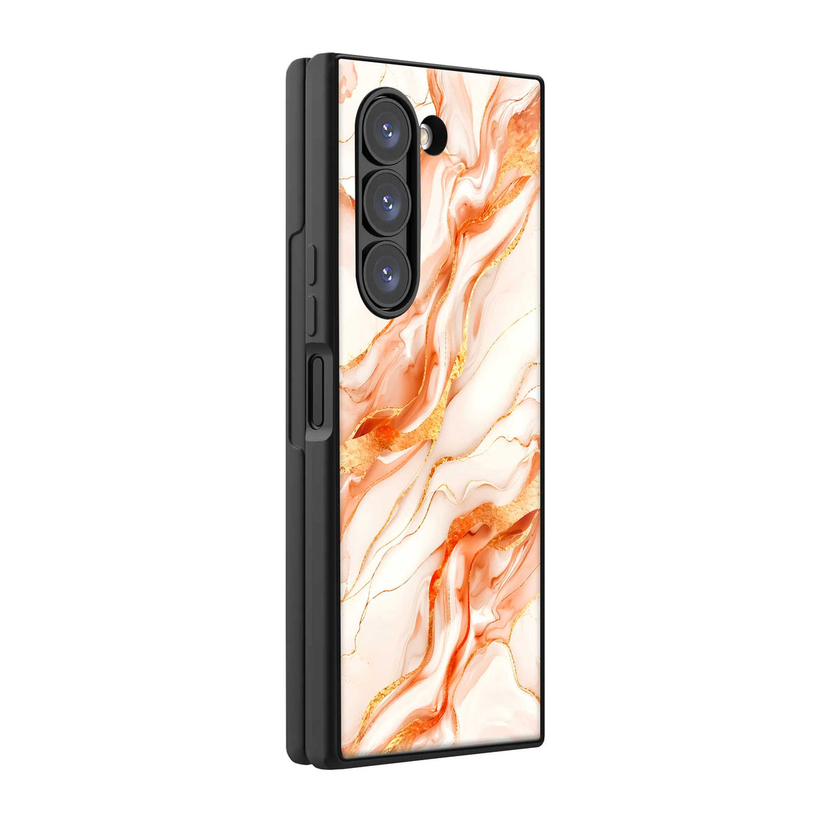 Rose Gold Flow Samsung Z Fold Glass Case