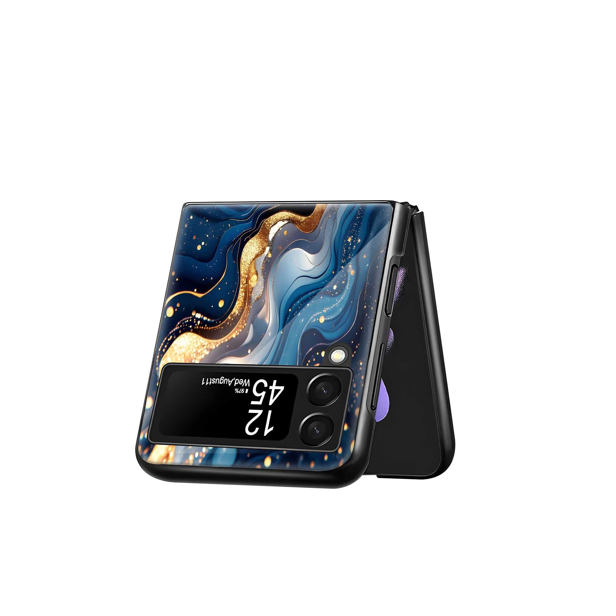 Royal Marble Samsung Z Flip Glass Case