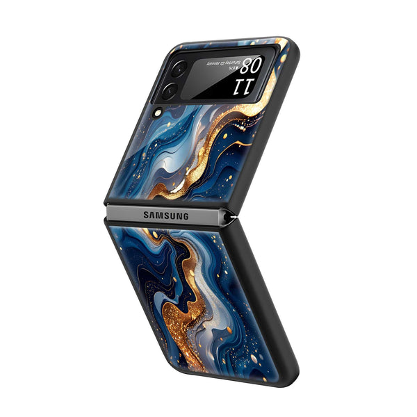 Royal Marble Samsung Z Flip Glass Case
