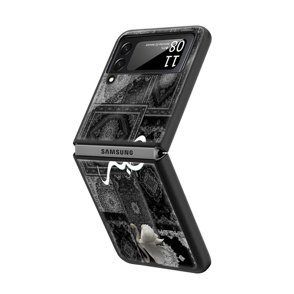 Sabr Monochrome Samsung Z Flip Glass Case
