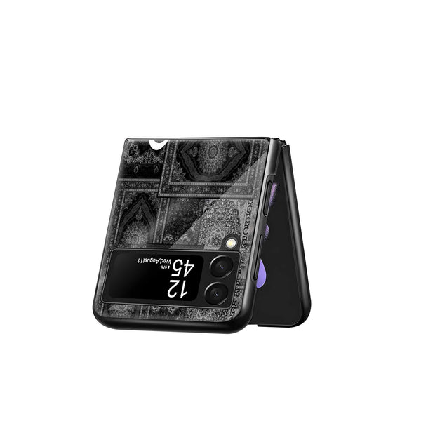 Sabr Monochrome Samsung Z Flip Glass Case