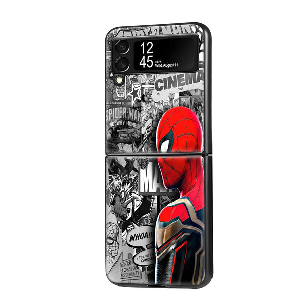 Spidey Mash Samsung Z Flip Glass Case