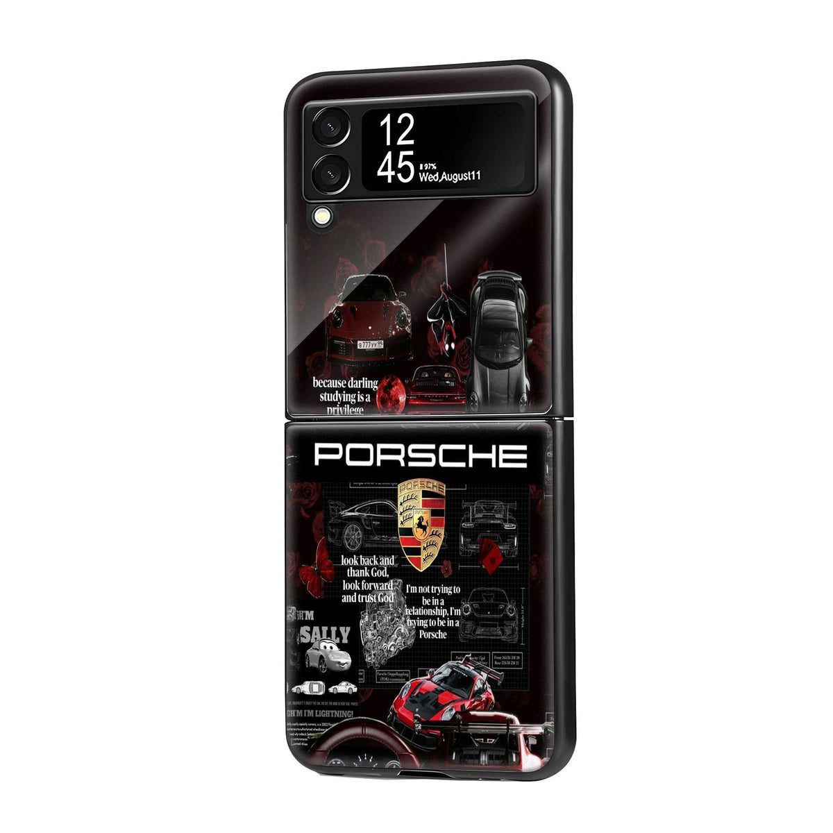 Porsche Pulse Samsung Z Flip Glass Case