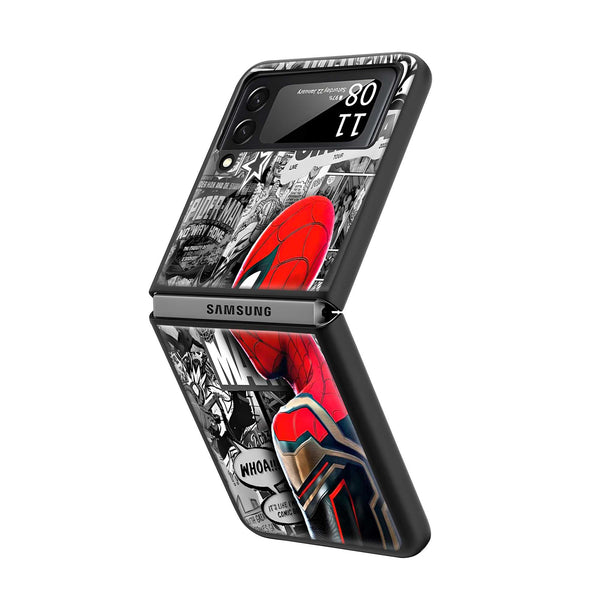 Spidey Mash Samsung Z Flip Glass Case