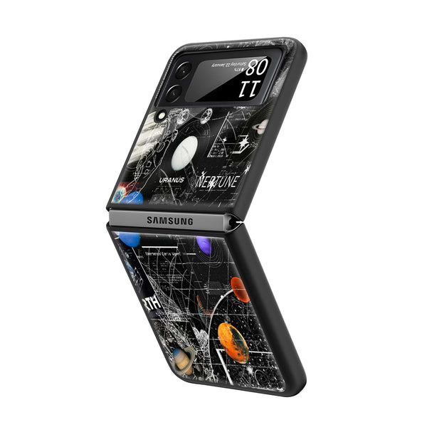 Galaxy Grid Samsung Z Flip Glass Case
