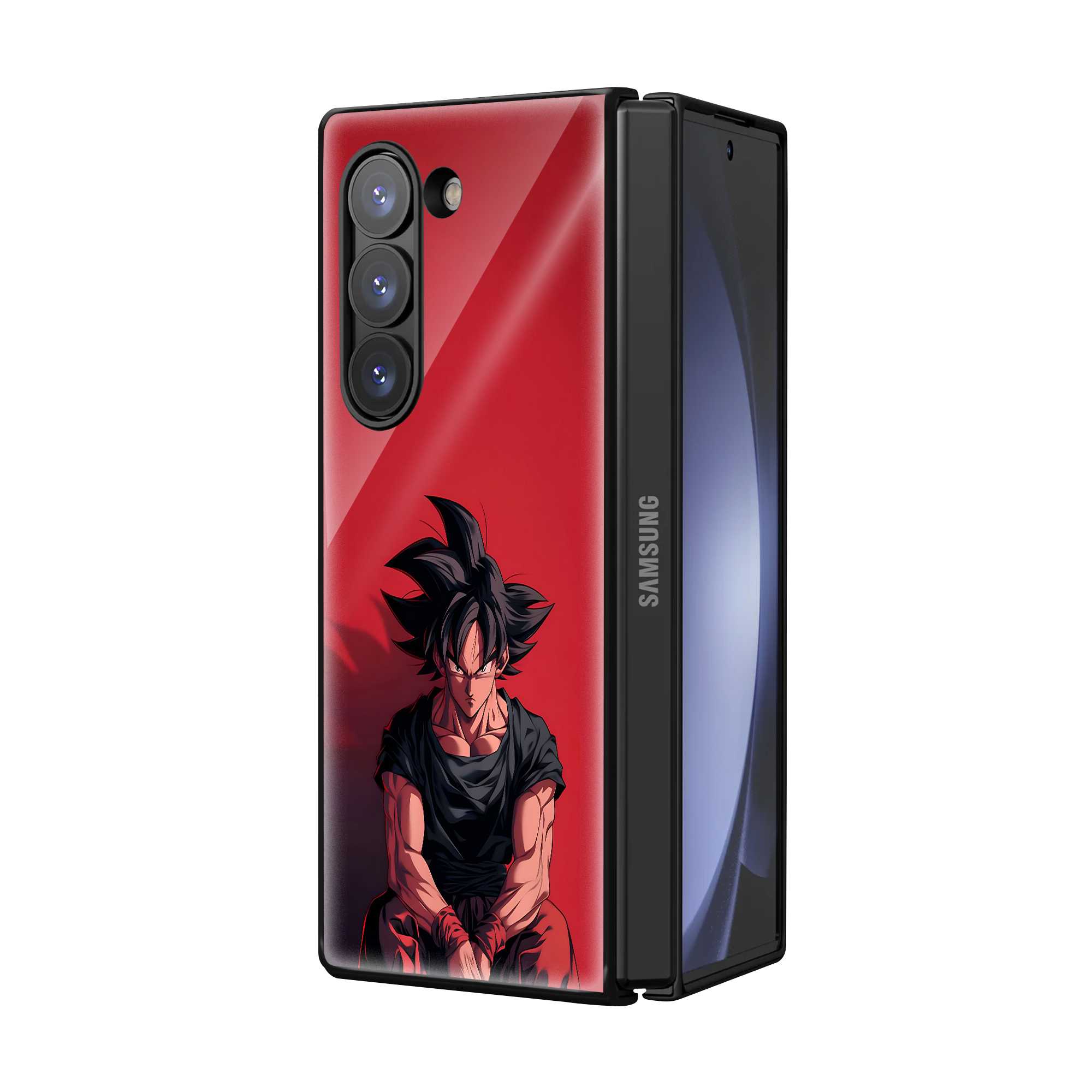 Scarlet Aura Goku Samsung Z Fold Glass Case