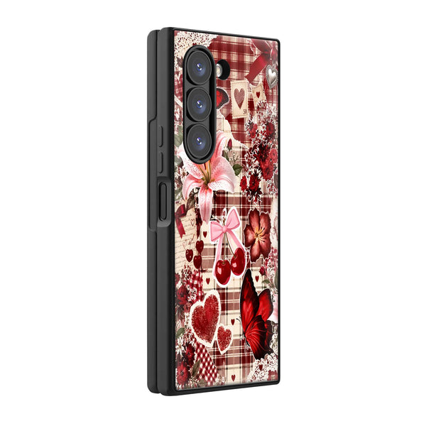 Scarlet Garden Samsung Z Fold Glass Case
