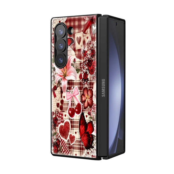 Scarlet Garden Samsung Z Fold Glass Case