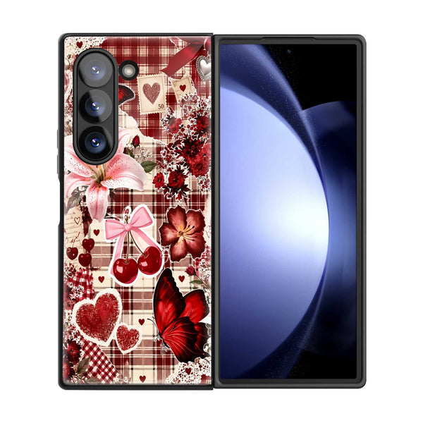 Scarlet Garden Samsung Z Fold Glass Case