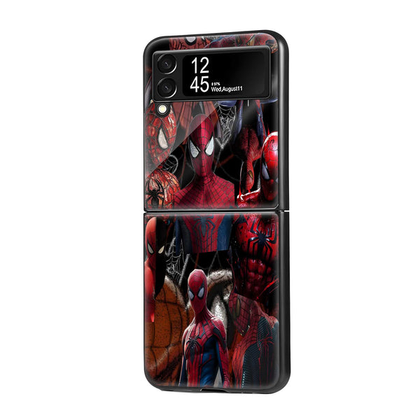 Scarlet Grid Samsung Z Flip Glass Case
