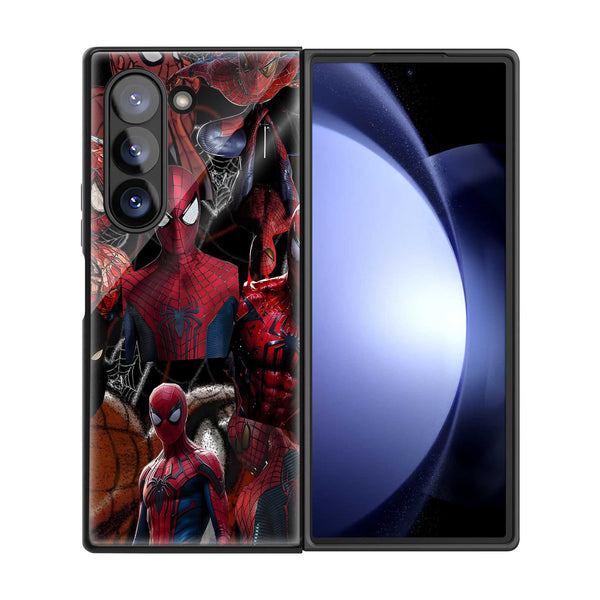 Scarlet Grid Samsung Z Fold Glass Case