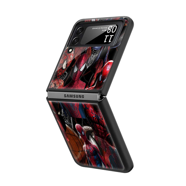 Scarlet Grid Samsung Z Flip Glass Case
