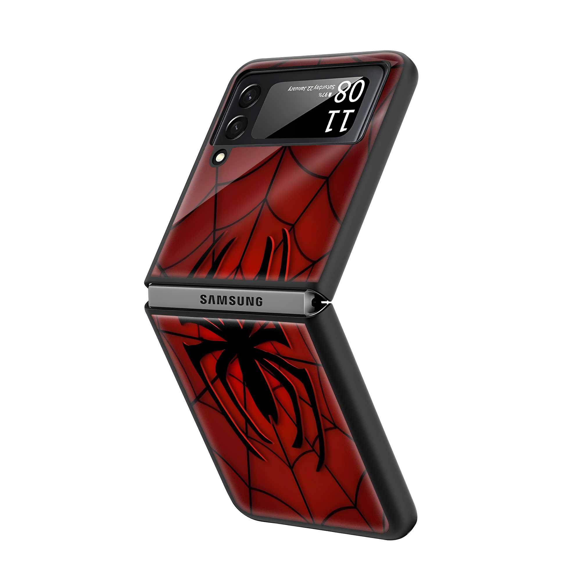 Scarlet Pattern Samsung Z Flip Glass Case Secondary image