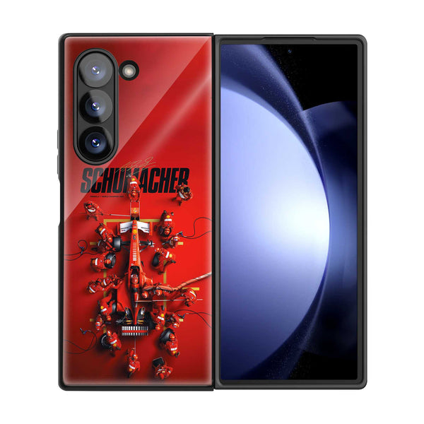 Schumi Red Samsung Z Fold Glass Case