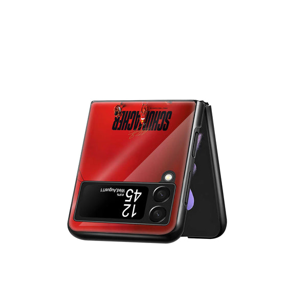 Schumi Red Samsung Z Flip Glass Case