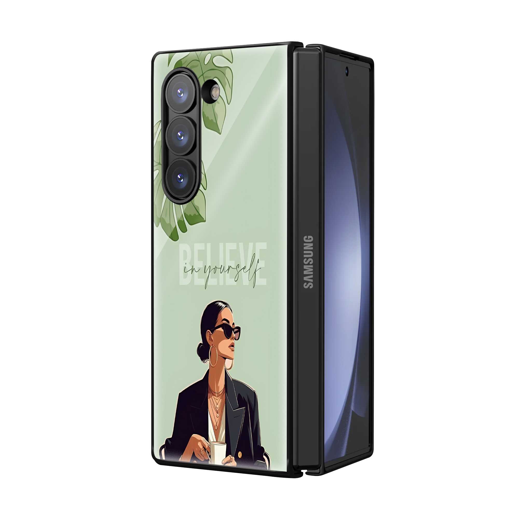 Self Belief Samsung Z Fold Glass Case