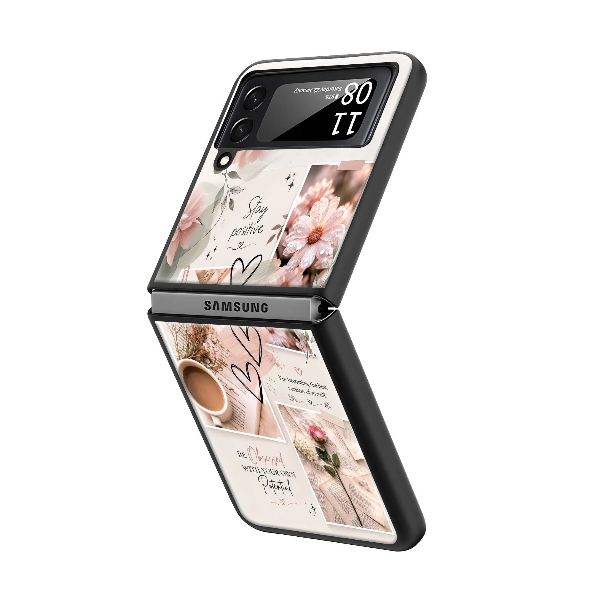 Self Love Chronicles Samsung Z Flip Glass Case