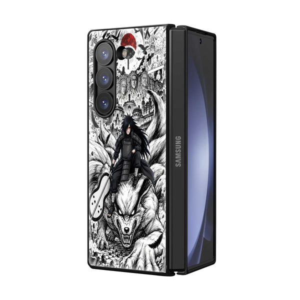 Shadow Manga Warrior Samsung Z Fold Glass Case