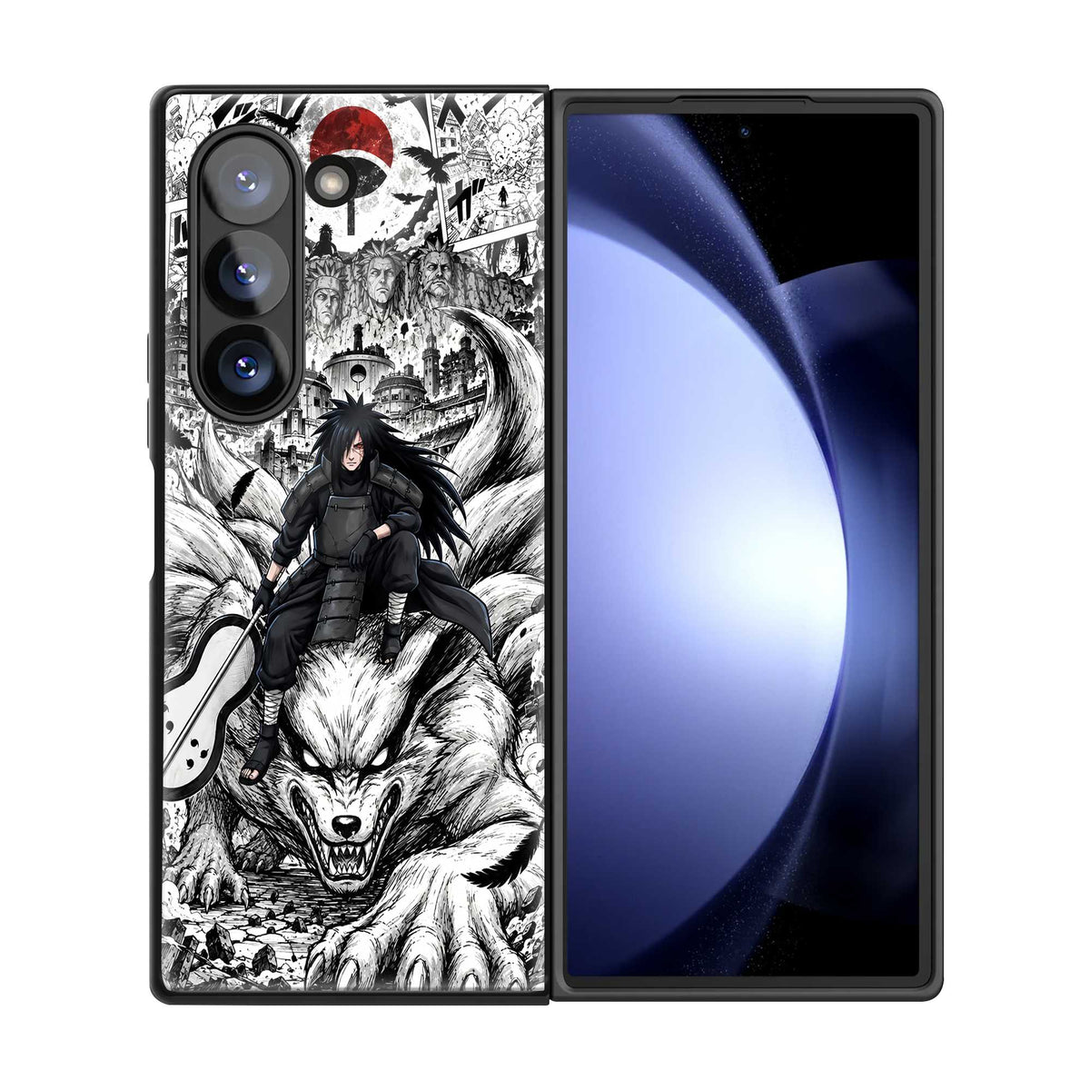 Shadow Manga Warrior Samsung Z Fold Glass Case