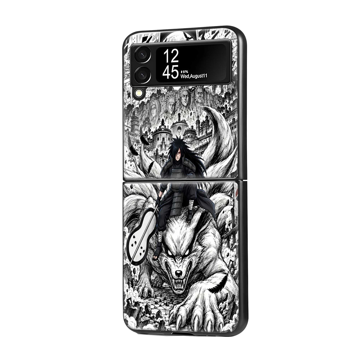 Shadow Manga Warrior Samsung Z Flip Glass Case