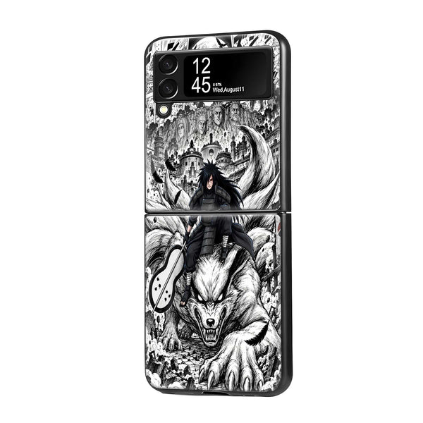 Shadow Manga Warrior Samsung Z Flip Glass Case